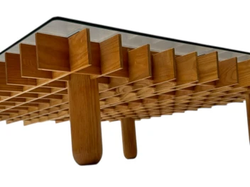 XL Kyoto Graphic Coffee Table by Gianfranco Frattini for Ghianda / Knoll, 1974